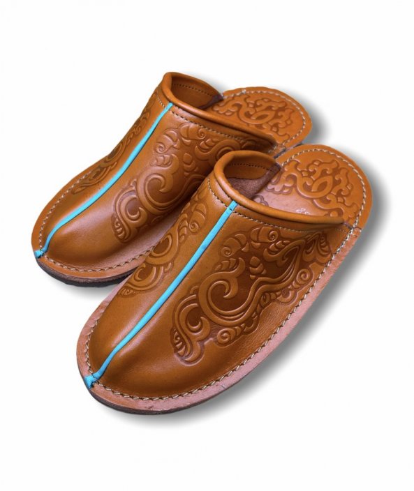 Zapatos caseros de estilo tradicional mongol. - Tamaño: 38